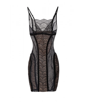 SLIPDRESS LE JOURNAL INTIME "MARIE-ANTOINETTE" (BLACK)