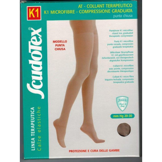 445 Колготки компрессионные Скудотекс  К1 (20-30 mmHg) с микрофиброй, закрытый носок (мысок)